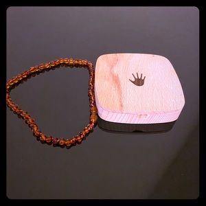 Baby Teething Necklace - Natural Amber Beads